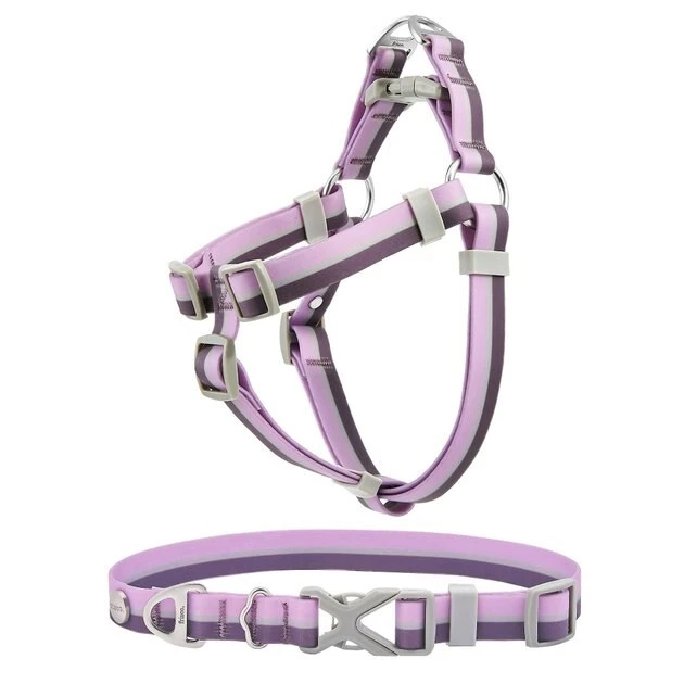 Frisco Outdoor Two Tone Waterproof Stinkproof PVC Harness, Shadow Purple, Medium, Neck: 16 to 22-in, Girth: 19 to 29-in + Dog Collar, Boysenberry Purple, Medium - Neck: 14½-20-in, Width: 3/4-in 3 Frisco Outdoor Two Tone Waterproof Stinkproof PVC Harness, Shadow Purple, Medium, Neck: 16 to 22-in, Girth: 19 to 29-in + Dog Collar, Boysenberry Purple, Medium - Neck: 14½-20-in, Width: 3/4-in