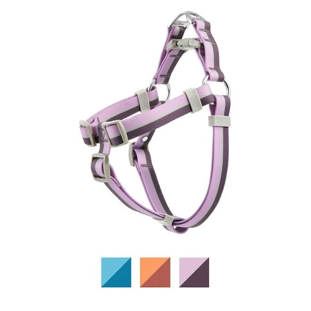 Frisco Outdoor Two Tone Waterproof Stinkproof PVC Harness, Shadow Purple, Medium, Neck: 16 to 22-in, Girth: 19 to 29-in + Dog Collar, Boysenberry Purple, Medium - Neck: 14½-20-in, Width: 3/4-in 4 Frisco Outdoor Two Tone Waterproof Stinkproof PVC Harness, Shadow Purple, Medium, Neck: 16 to 22-in, Girth: 19 to 29-in + Dog Collar, Boysenberry Purple, Medium - Neck: 14½-20-in, Width: 3/4-in - Image 2