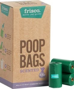 Frisco Traffic Leash with Padded Handles & Poop Bag Dispenser, Blue, Length: 6ft, Width: 1-in + Refill Dog Poop Bags, Scented, 120 count -PetNest Shop 319516 PT5. SY630 V1630617987