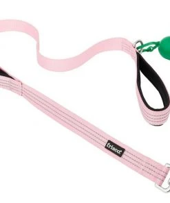 Frisco Traffic Leash with Padded Handles & Poop Bag Dispenser, Pink, Length: 4-ft, Width: 1-in + Refill Dog Poop Bags, Scented, 120 count -PetNest Shop 319518 PT1. SY630 V1630625790