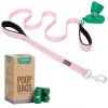 Frisco Traffic Leash with Padded Handles & Poop Bag Dispenser, Pink, Length: 6ft, Width: 1-in + Refill Dog Poop Bags, Scented, 120 count -PetNest Shop 319520 MAIN. SY630 V1630624287