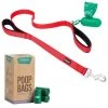 Frisco Traffic Leash with Padded Handles & Poop Bag Dispenser, Red, Length: 4-ft, Width: 1-in + Refill Dog Poop Bags, Scented, 120 count -PetNest Shop 319522 MAIN. SY630 V1630623993