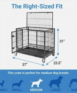 Frisco Ultimate Lightweight Heavy Duty Foldable & Stackable Steel Metal Single Door Dog Crate -PetNest Shop 326416 PT1. SY630 V1645737982