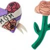 Frisco Mother's Day Rose & Heart Plush Squeaky Dog Toy, 2 count -PetNest Shop 327033 MAIN. SY630 V1646947865