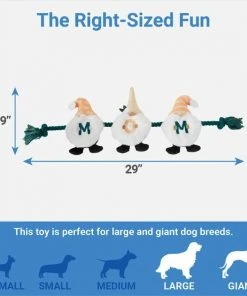 Frisco Mother's Day Gnomes Plush with Rope Squeaky Dog Toy -PetNest Shop 327037 PT1. SY630 V1647618088