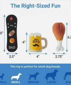 Frisco Dad's Essentials Latex Dog Toy, 3 count -PetNest Shop 327045 PT1. SY630 V1648563987