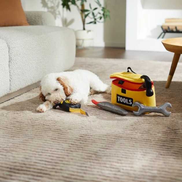 Frisco Tool Box Plush Squeaky Dog Toy 6 Frisco Tool Box Plush Squeaky Dog Toy - Image 4
