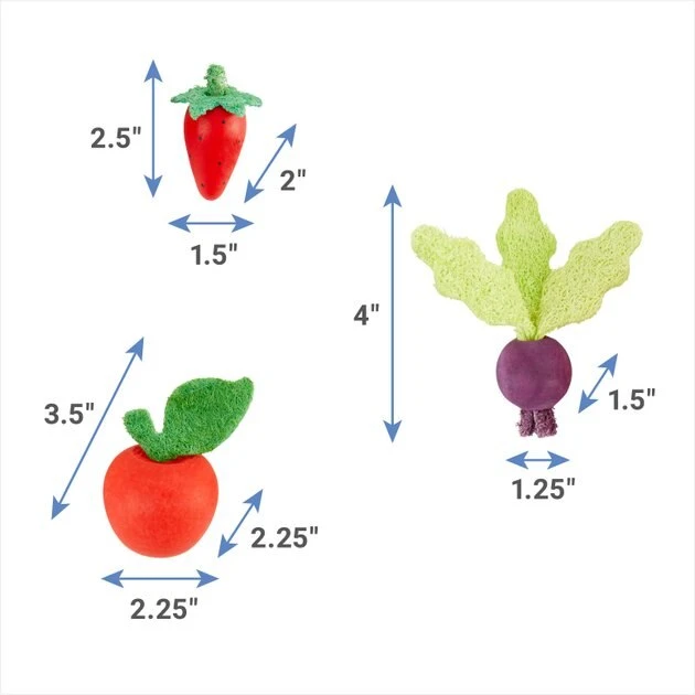 Frisco Small Pet Wooden Fruit Assortment Chew Toy 4 Frisco Small Pet Wooden Fruit Assortment Chew Toy - Image 2
