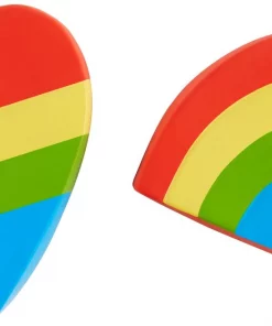 Frisco Pride Rainbow & Heart Latex Squeaky Dog Toy, 2 count