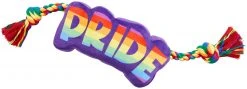 Frisco Pride Plush with Rope Squeaky Dog Toy