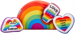 Frisco Pride Rainbow Hide & Seek Puzzle Plush Squeaky Dog Toy