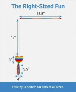 Frisco Pride Teaser Wand Cat Toy with Catnip, 2 count -PetNest Shop 331682 PT2. SY630 V1649785024