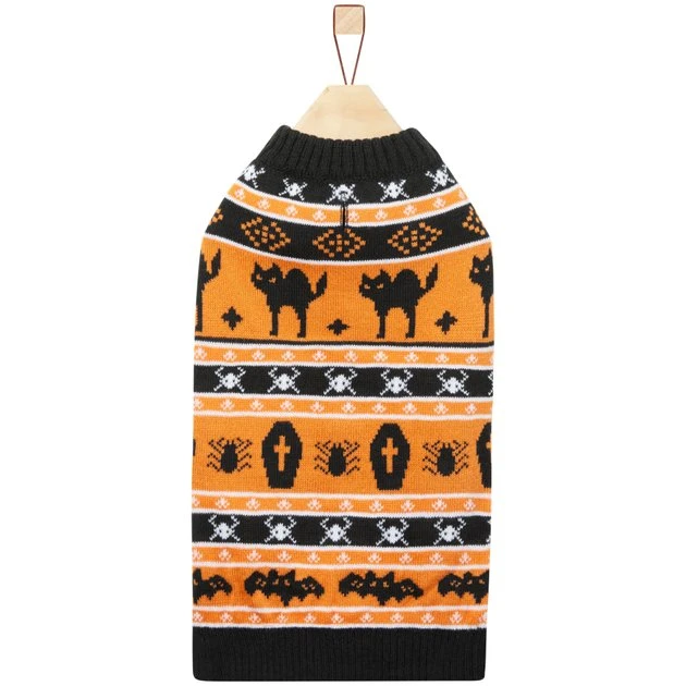 Frisco Fair Isle Pumpkin Dog & Cat Sweater 5 Frisco Fair Isle Pumpkin Dog & Cat Sweater - Image 3