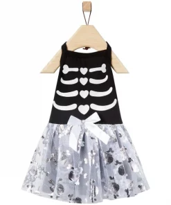 Frisco Silver Metallic Skull Dog & Cat Dress -PetNest Shop 335153 PT4. SY630 V1658347243