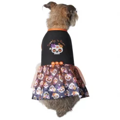 Frisco Sweet & Spooky Ruffle Skull Dog & Cat Dress