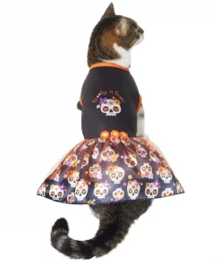 Frisco Sweet & Spooky Ruffle Skull Dog & Cat Dress -PetNest Shop 335161 PT2. SY630 V1658347186
