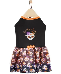 Frisco Sweet & Spooky Ruffle Skull Dog & Cat Dress -PetNest Shop 335161 PT4. SY630 V1658346289