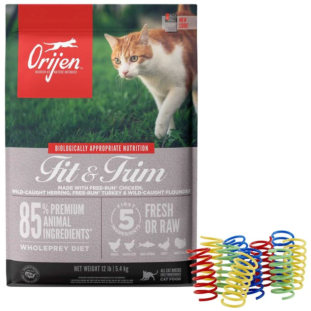 ORIJEN||Frisco ORIJEN Fit & Trim Grain-Free Dry Food + Frisco Colorful Springs Cat Toy 3 ORIJEN||Frisco ORIJEN Fit & Trim Grain-Free Dry Food + Frisco Colorful Springs Cat Toy
