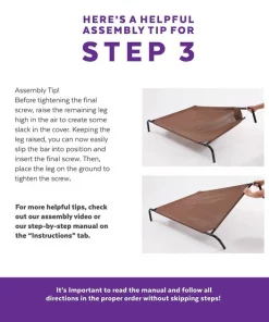 Frisco Steel-Framed Elevated Dog Bed -PetNest Shop 99229 PT5. SY630 V1578443335